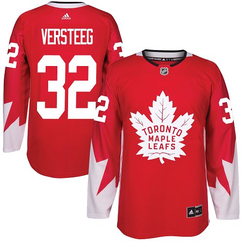 Adidas Maple Leafs #32 Kris Versteeg Red Team Canada Authentic Stitched NHL Jersey - Click Image to Close